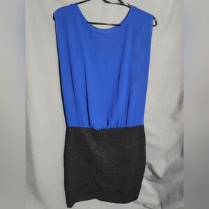 Sweet Storm Vibrant Blue & Black Dress